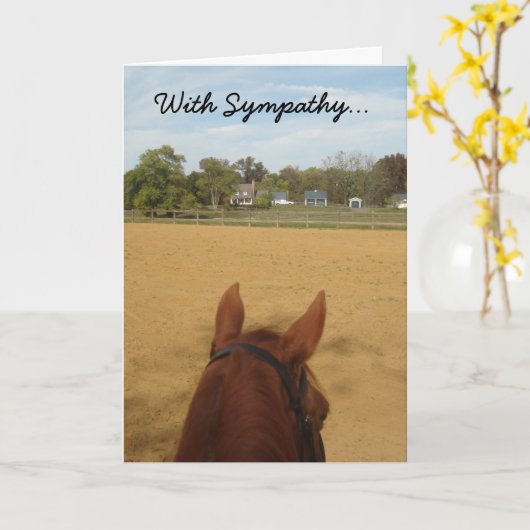 Sympathy Card - Verlies van het paard Kaart (Gele Bloem)