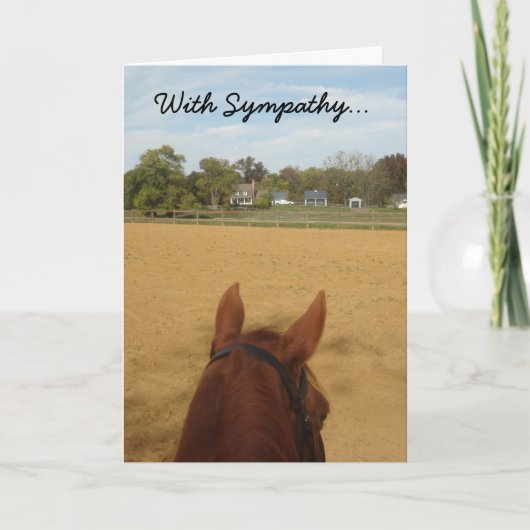 Sympathy Card - Verlies van het paard Kaart (Voorkant)