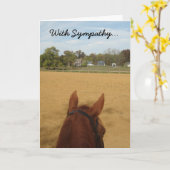 Sympathy Card - Verlies van het paard Kaart (Gele Bloem)
