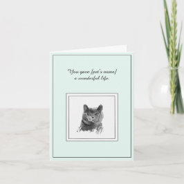 Sympathy Card voor een Britse Korthaar Kat Kaart