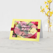 Sympathy Card voor het verlies van een geliefde Kaart (Gele Bloem)