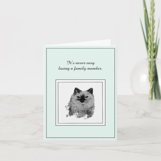 Sympathy Card voor het verlies van een Ragdoll Cat Kaart (Voorkant)