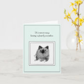 Sympathy Card voor het verlies van een Ragdoll Cat Kaart (Gele Bloem)