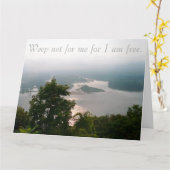 Sympathy Card, Weep niet voor mij Kaart (Gele Bloem)