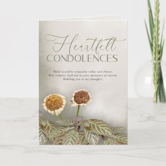 Sympathy Card with Customizable Message Kaart (Voorkant)