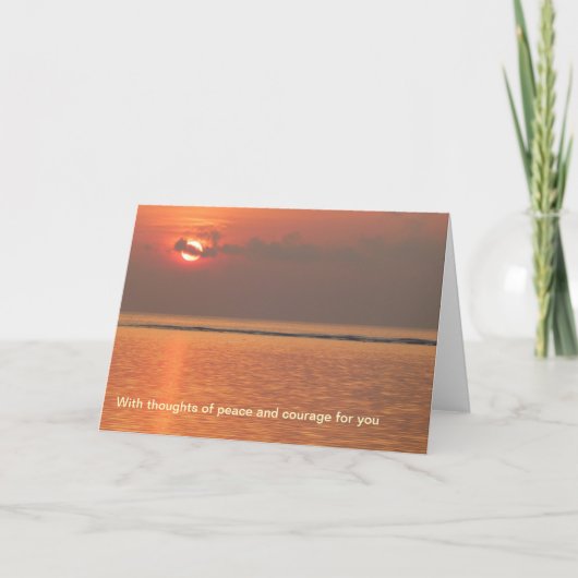 Sympathy Card - with thoughts of peace Kaart (Voorkant)