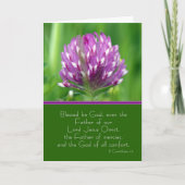 Sympathy Card With Wild Red Clover Kaart (Voorkant)