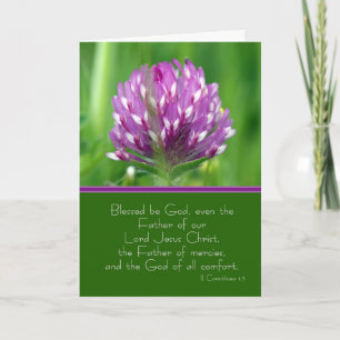 Sympathy Card With Wild Red Clover Kaart