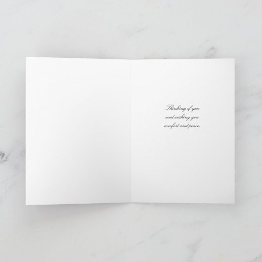 Sympathy Card, Witte Hortensia's en Stock Bloemen Kaart (Binnen)