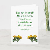 Sympathy Card Zonnebloemen Kaart (Voorkant)