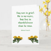 Sympathy Card Zonnebloemen Kaart (Gele Bloem)