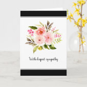 Sympathy Condolence Message Floral Greeting Kaart (Gele Bloem)