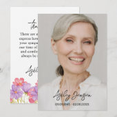 Sympathy Cosmos Photo Funeral Thank You Card Bedankkaart (Voorkant / Achterkant)