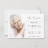 Sympathy Custom Photo Funeral Thank You Card Bedankkaart (Voorkant)