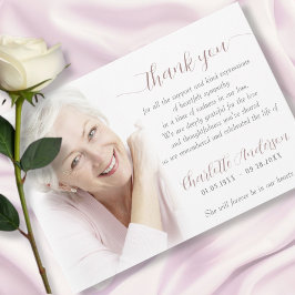 Sympathy Custom Photo Funeral Thank You Card Bedankkaart