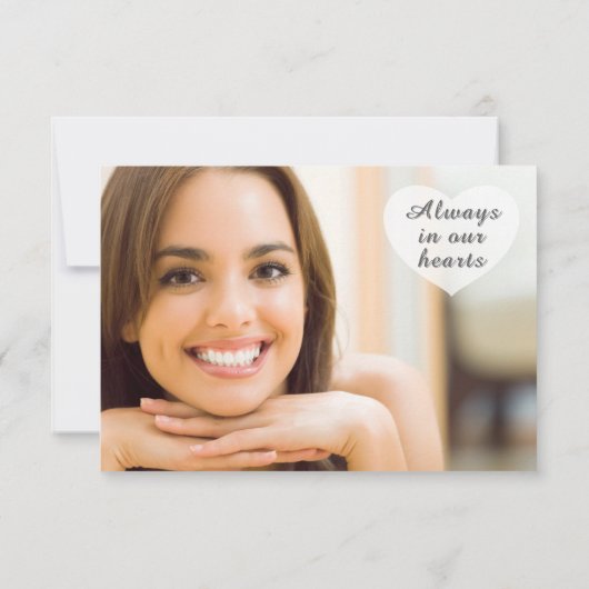 Sympathy Custom Photo Funeral Thank You Card Bedankkaart (Achterkant)