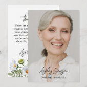 Sympathy Daisy Photo Thank You Card Bedankkaart (Voorkant / Achterkant)