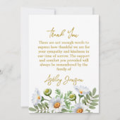 Sympathy Daisy Thank You Card Bedankkaart (Voorkant)