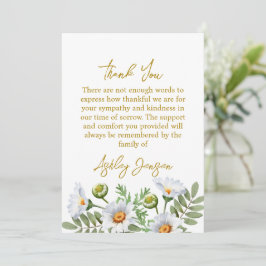 Sympathy Daisy Thank You Card Bedankkaart