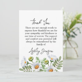 Sympathy Daisy Thank You Card Bedankkaart