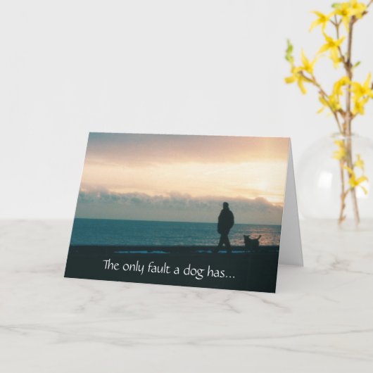 Sympathy Dog Kaart (Gele Bloem)