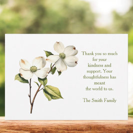 Sympathy Dogwood Bedankt Notecard Notitiekaartje