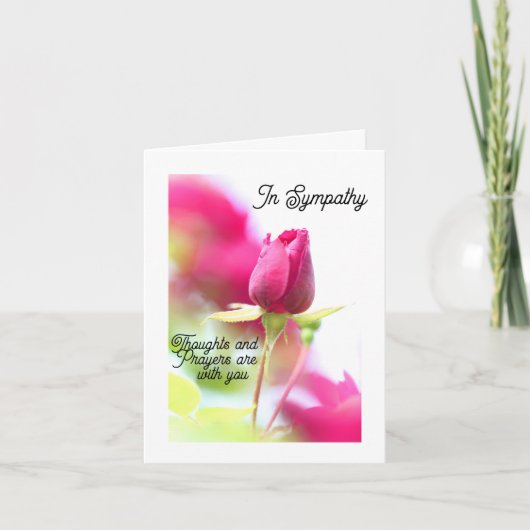 Sympathy Folded Wenskaart Kaart (Voorkant)