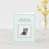 Sympathy for a Bengal Cat Folded Greeting Card Kaart (Gele Bloem)