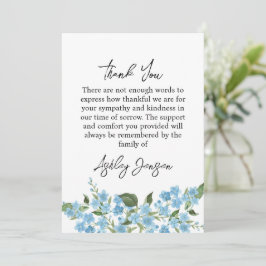 Sympathy Forget me not Thank You Card Bedankkaart