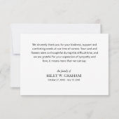 Sympathy Funeral Memorial Cross Sunrise Ocean Bedankkaart (Achterkant)