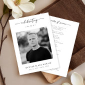 Sympathy Funeral Memorial Service Obituary Photo   Programmakaart