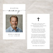Sympathy Funeral Photo Memorial Prayer Card Visitekaartje
