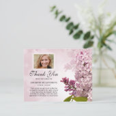 Sympathy Funeral Pink Floral Bedankkaart (Staand voorkant)