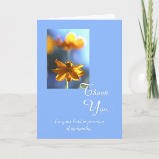 Sympathy Funeral Thank You Card - Uw vriendelijkhe Bedankkaart (Voorkant)