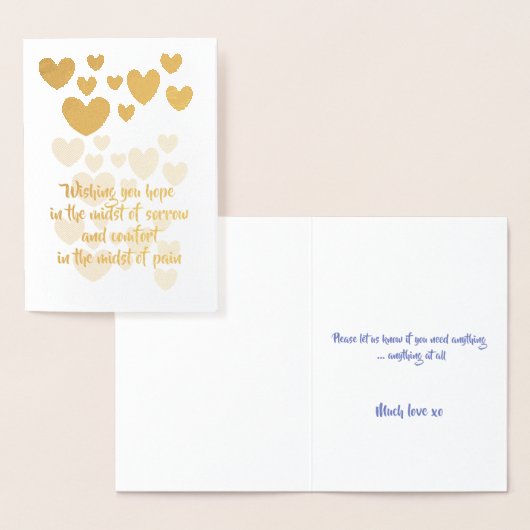 Sympathy (Gold Foil) Kaart van dalDesignNZ (Display)
