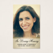 Sympathy Gold Shimmer Photo Memorial Funeral Kaart (Voorkant)