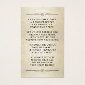 Sympathy Gold Shimmer Photo Memorial Funeral Kaart (Achterkant)