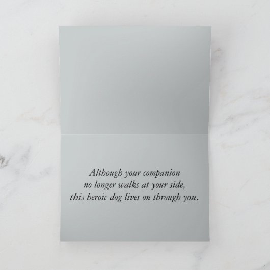 Sympathy Loss Service Black Labrador Retriever Kaart (Binnen)