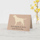 Sympathy Loss Service Dog Yellow Labrador Kaart (Gele Bloem)