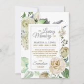 Sympathy Loving Memory Creme Floral BEDANKT (Voorkant)
