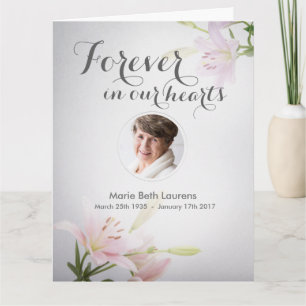 Sympathy Memorial Bedankt Opmerking Kaart met foto