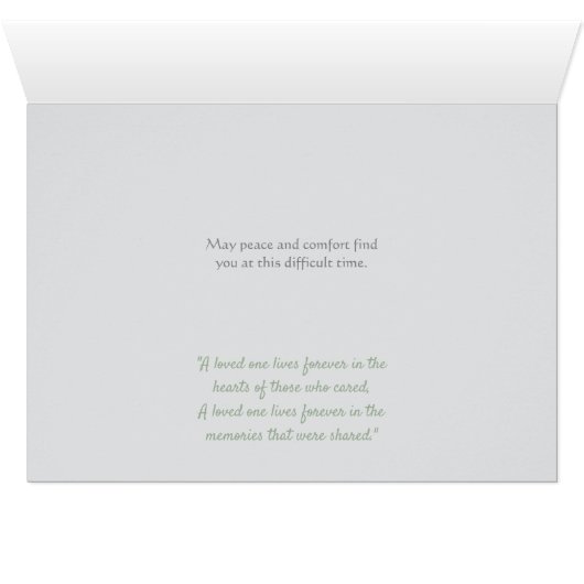 Sympathy Memories Kaart (Binenzijde Horizontaal (Onderkant))