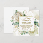 Sympathy Memory Creme Floral BEDANKT (Voorkant / Achterkant)