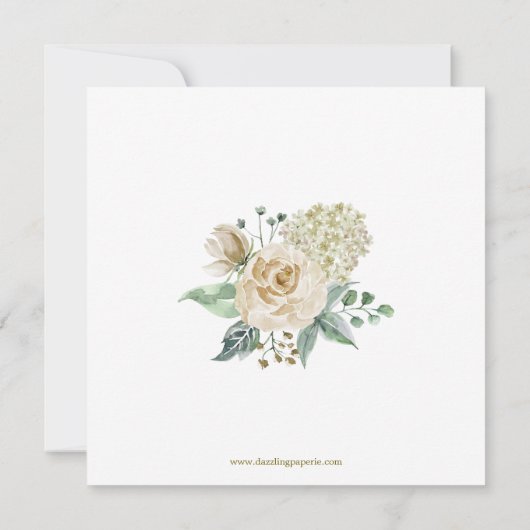 Sympathy Memory Creme Floral BEDANKT (Achterkant)