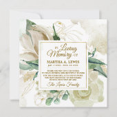 Sympathy Memory Creme Floral BEDANKT (Voorkant)