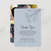 Sympathy Memory Flower Bedankkaart (Voorkant / Achterkant)