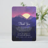 Sympathy Memory Sunset Mountain Bedankkaart (Staand voorkant)