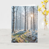 Sympathy Morning Sunshine in het ijskoude bos Kaart (Gele Bloem)