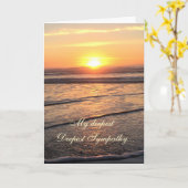Sympathy Ocean strand en zonsondergang Kaart (Gele Bloem)