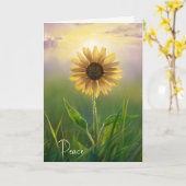 Sympathy Peace Zonnebloem in Groene weide Kaart (Gele Bloem)
